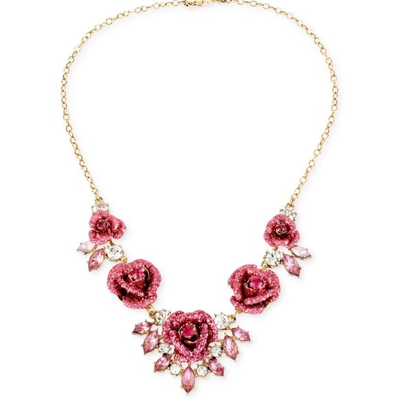 Betsey Johnson Jewelry - Betsey Johnson Rose Frontal Necklace